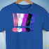 Genderfluid Pride Grunge Exclamation Points Premium Unisex T-Shirt - Royal Blue